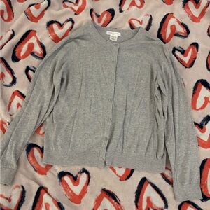 Elegant Gray Women's Cardigan